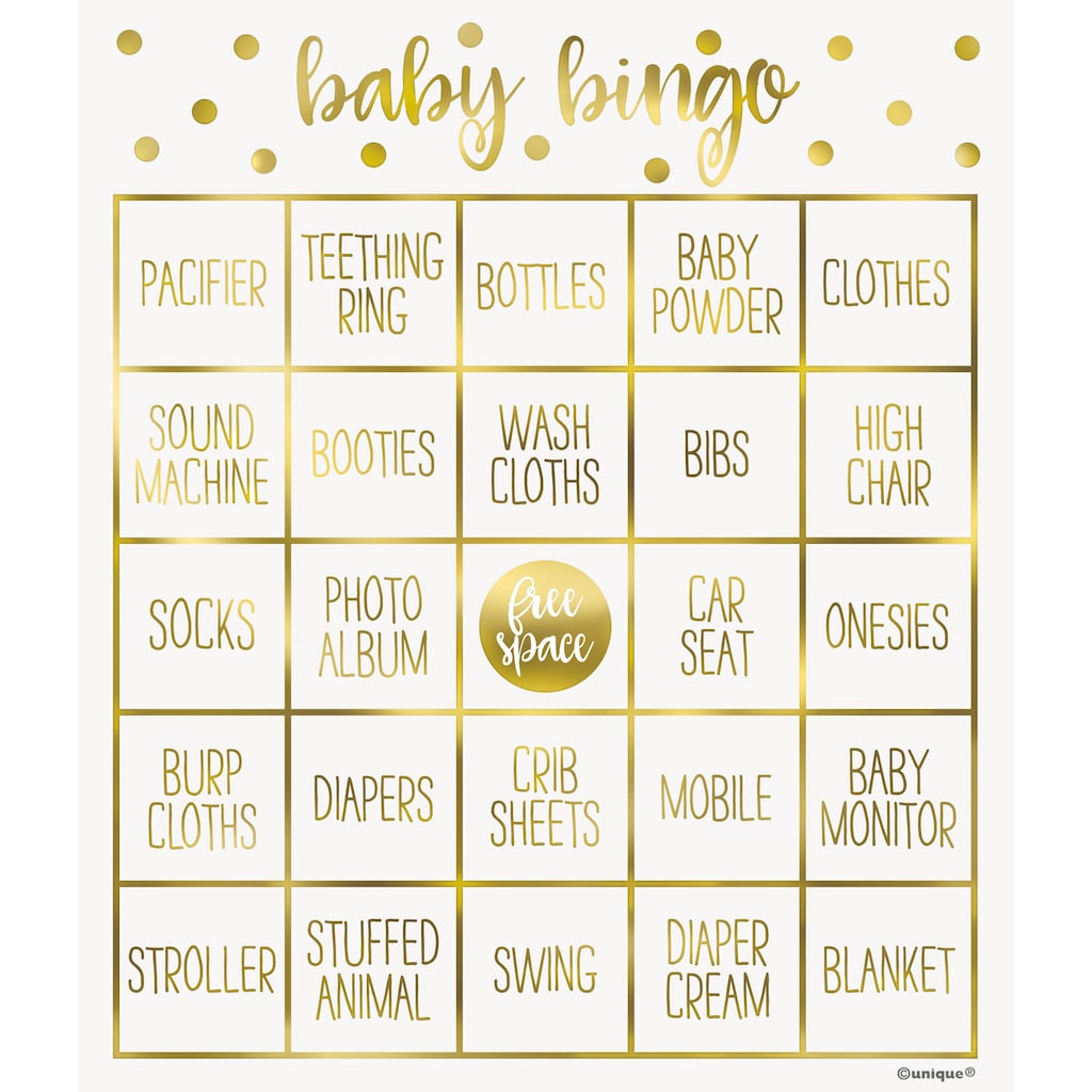 Baby shower bingo 50 cards free